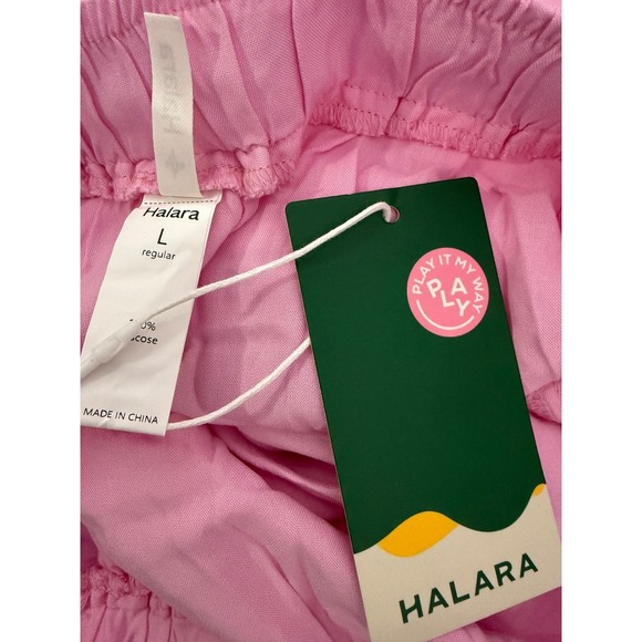 NWT Halara Light Pink Ruffle Split Front Maxi Skirt Elastic Waist Size Large - Picture 7 of 8